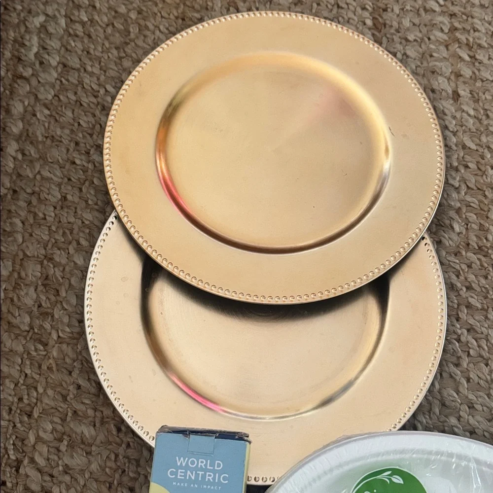 Gold Decorative Plates Simple truth platters spoons bundle